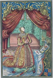 Koningin Elizabeth I in gebed, frontispice van 